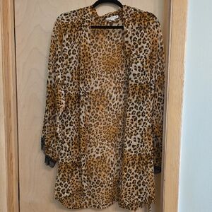 Leopard Print Kimono Cardigan